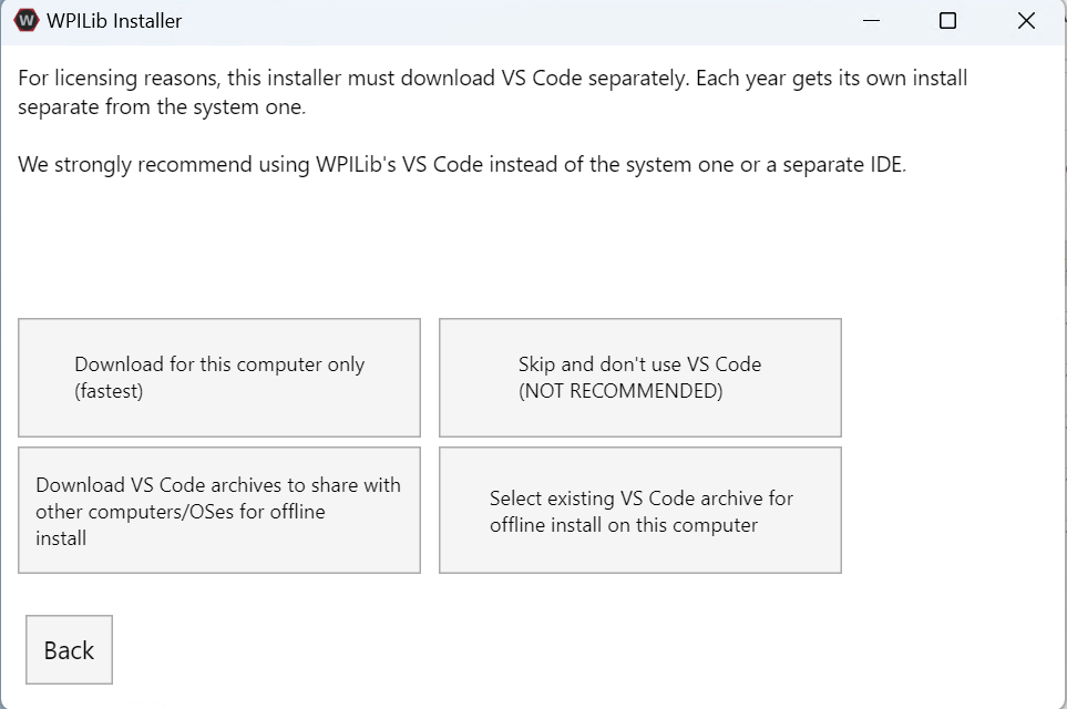 Overview of VS Code download options