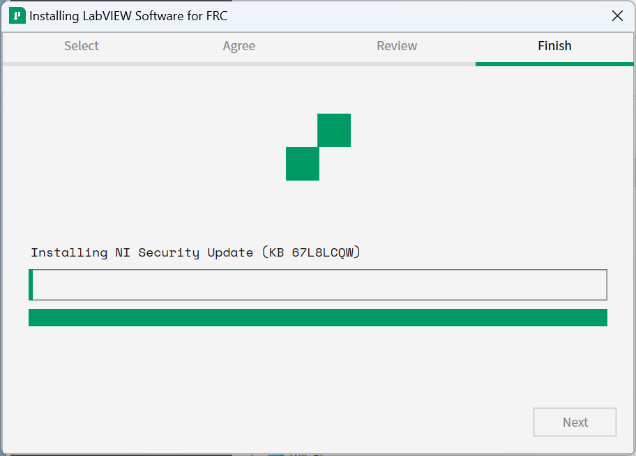 Screen with progress bars indicating the amount of completion.